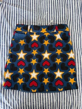 Stella McCartney Kids Blue Star & Heart Print Skirt